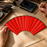Chinese Style Gold Flecked Xuan Paper Fan Surface for Calligraphy Painting