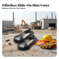 Steel Toe Shoe Cover Impact-Resistant Anti-Smash Shoe Protector Adjustable Universal Fit Pull-on Toe Cap for Men, Women, Factories, Warehouses