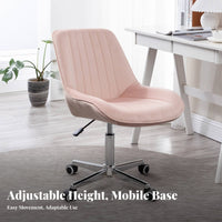 space-efficient Design Armless Shell Chair Comfortable Computer Seat Space-Saving Seating Furniture Ergonomic spine supportrest for Young Adults, Home Office Workers, Makeup Users, Dorm Room, Bedroom, Small Spaces