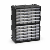 Lip Handles 60-Drawer Cabinet Stackable Small Parts Organizer for Workshop, Electronics Bench