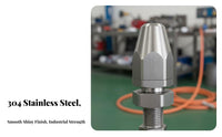 Adjustable Solid Cone Nozzle Adjustable Angle Cone Nozzle Leakproof Stainless Steel Cleaning Tip for Professionals, Humidification