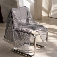 Transparent PVC Mesh Fabric, 150 cm x 91.44 m, 240 g/m², Tear-Resistant and Waterproof