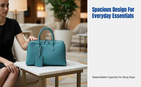 Luxury Genuine Leather Structured Bag, Women's Shoulder Handbag, Minimalist Bowling Purse, Top Grade Cowhide, Large Capacity