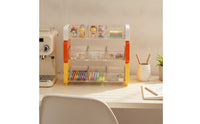 Three-Tier Desktop Storage Rack Clear Desk Storage Rack Modern Desktop Organizer Shelf Multi-Functional for Tea Station