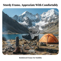 Foldable Moon Chair Thickened textile Portable Seating Easy Storage Outdoor Gear High Load Capacity for Picnickers, Fishermen, Fishing, on-the-Portable-to, Hiking, rearyard
