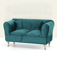 Sofa Jewelry Box Velvet Jewelry Organizer with Metal Legs Decorative for Bedside Table