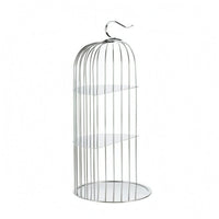 Birdcage Pastry Stand Shiny Finish Three-Tier Pastry Stand Round Base Table Decor
