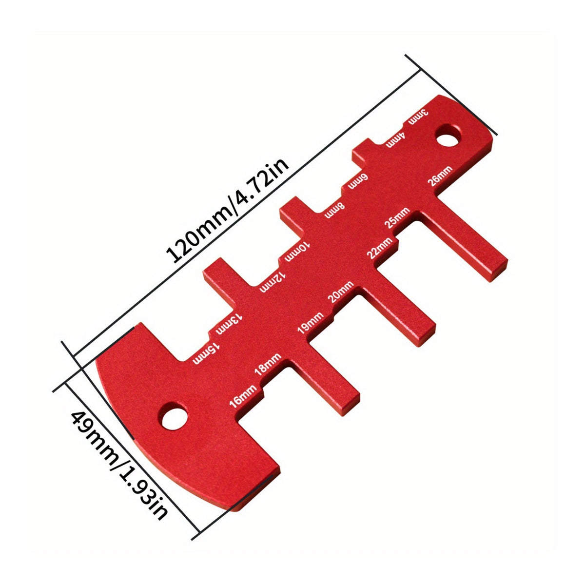 Metric and Inch Markings Woodworking Height Gauge Two-Scale Scale Cutting Depth Gauge Aluminum Alloy Measurement Template Burrburrless for Woodworkers