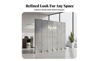 Foldable Divider Double-Sided Folding Panel Screen Decorative Portable for Businesses, Reception Area, Home, Studio Apartment