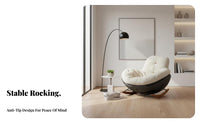 Distinctive Shape Penguin-Shaped rotate chair Modern design Rocking Chair Ergonomic Design Living Room Furniture Thick Padded padding for Adults, Homeowners, Balcony, perusing corner, Bedroom