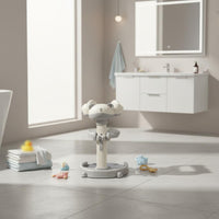 Infant Standing Shower Aid Non-Slip Base Infant Shower Effortless Assembly to Clean Child Standing Bath Support for Infants, Young Children, Bathtub