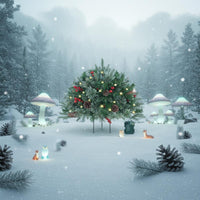 Half Round Christmas Tree Festive Look Christmas Yard Decoration Illuminated