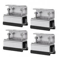 4 Pieces Black Insert Right-Angle Clamp Bracket Compact Mounting Bracket Bolt Fasteners Furniture Connector Uncovered Channel