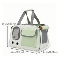 Cat Carrier Bag Compact Foldable Pet Carrier with Mesh Panels Secure for Cats