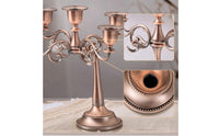 Vintage Taper Candlestick Holder Copper Candle Holder with Round Base Metal Candlestick with Round Base Stable for Centerpiece