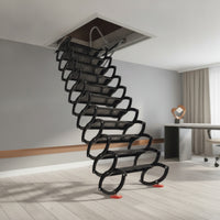 Retractable Attic Staircase Concealed Retractable Attic Ladder Heavy Duty Drop-down Overhead Ladder for Homeowners, Mezzanine