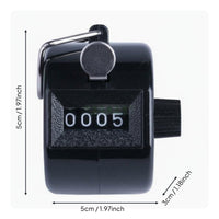 Golf Stroke Counter Finger Loop Manual Tally Counter Portable 4-Digit Hand Tally Device for Golfers, Event, Athletic Events, Warehouse