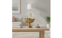 Pedestal Vase Gold Metal Vase Flower Arrangement Detachable Vessel for Table Centerpiece