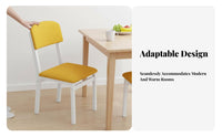 4 Pieces Easy To Clean Modern Dining Chair Thickened Seat Board Simple Backrest Chair Anti-Slip Foot Pads Restaurant Stool Welded Support Bar for Homeowners, Families, Business Owners, Cafe, Home, Hotel