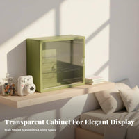 Display Shelf High See-Through Wall-Mounted Display Box Drill Installation Dustproof Figure Case for Collectors