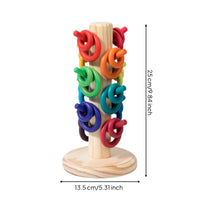 Wooden Stacking Rings Early Learning Stacking Rings Counting Disc Stacker Fine Motor Wooden Sorting Counting Toy Educational