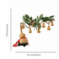 Gourd Tree Feng Shui Gourd Tree with Stand Prosperity Tabletop Sculpture for Office