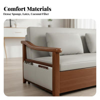 Space-Saving Design expandableable Sleeper Sofa Multi-Functional Pull-extendable Loveseat Bed two-wayUse transformable Couch sturdy Wood Frame for Small Apartment Dwellers, Homeowners, Students, Living Room, Home Office