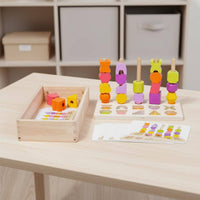 Color and Shape Sorting Activity Learn Through Play Pattern Matching Block Game Wooden Shape Sorter Sanded Edges for Children