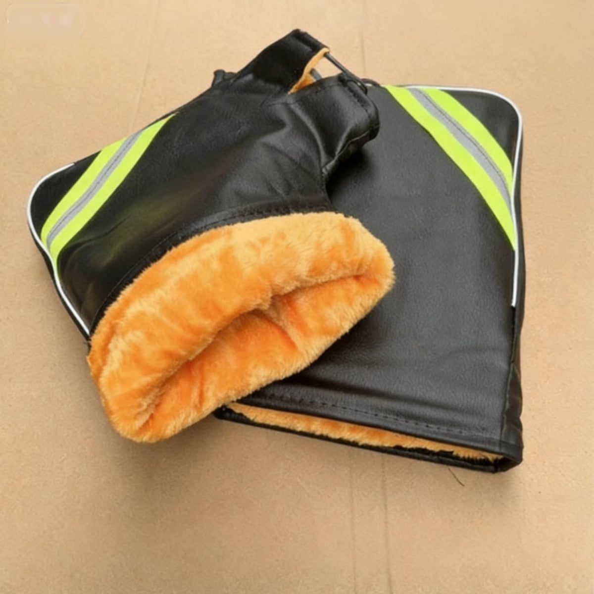 2 Pieces Windproof Motorcycle Handlebar Gloves Fleece Lined Motorcycle Handlebar Muffs Easy Installation for Outdoor Commuting