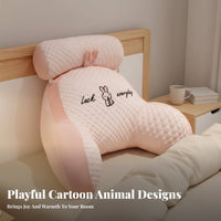 Soft Textile Bed Rest Lounger Ergonomic Design Sit up Support Cushion Breathable for Students, Young Adults, Bedroom, Dorm Room, Chair