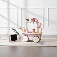 Ice Cream Role Play Cart Colorful Wooden Ice Cream Cart Educational Plaything for Kids