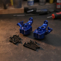 2 Pieces 1/10 front steering cup CNC-Machined with Screws Hardware for Trail Rig