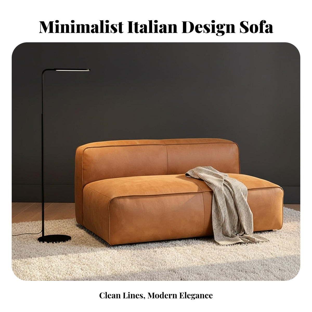 Armless Two-Seater Sofa Minimalist aesthetic Armless 2-Seater Settee Italian Inspired Living Room Seating for partners, Office Lobby, Bedroom, perusing corner