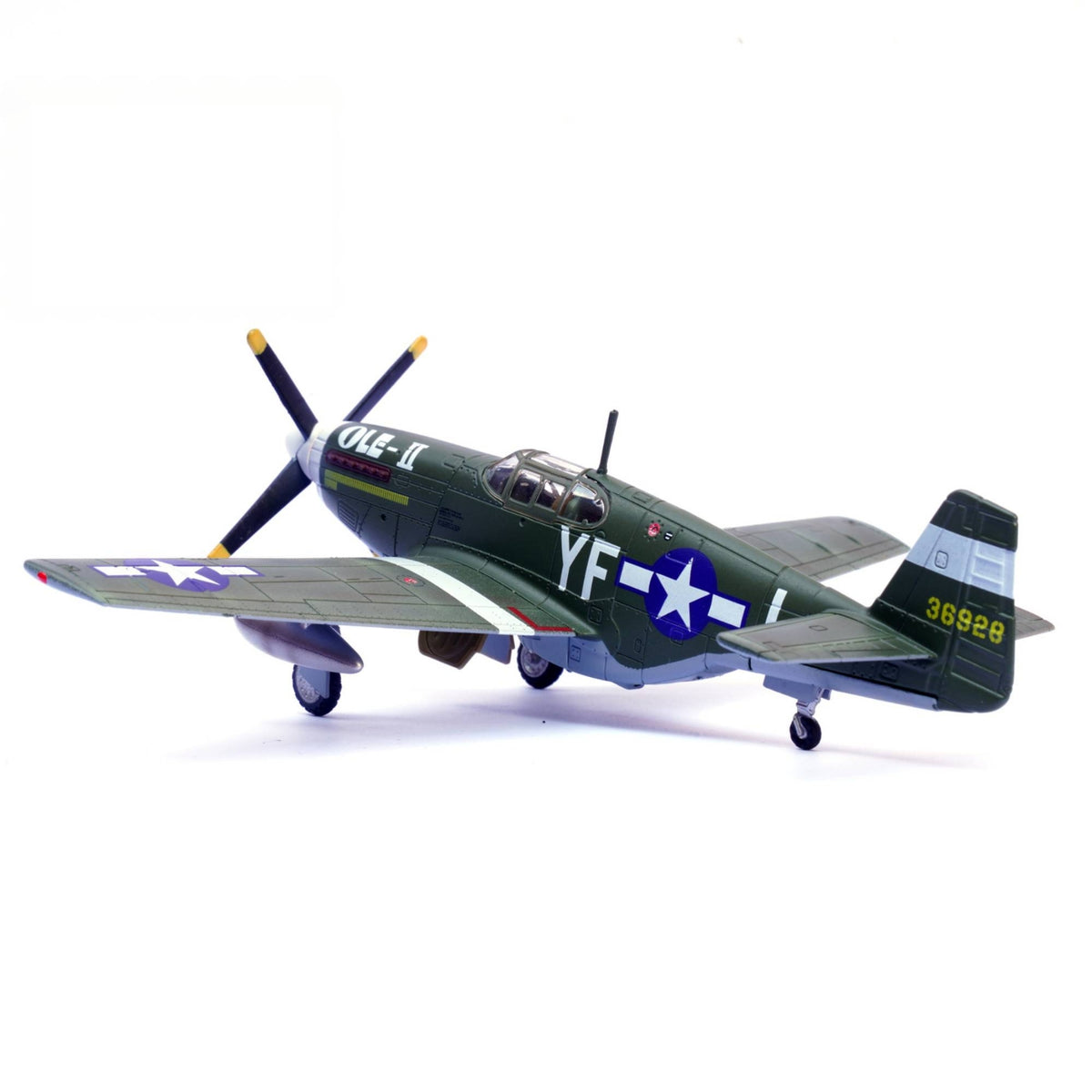 Diecast North American P-51B Mustang Model Collectible P-51B Mustang Model Alloy Toy Propeller-Driven for Collectors, Desktop Display