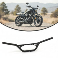 Motorcycle Handlebar Rigid Handlebar with Drilled Center Brace Minimalist Motorcycle Bar with Unsealed Terminals for Builders