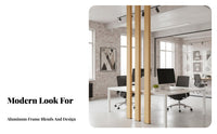 Slatted Metal Pillar non-invasive Installation room separation system Screen Modern Minimalist combined with design Room Divider for Homeowners, Studio Apartment, Restaurant, Bedroom