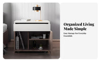 Minimalist Design Nightstand with Drawers Nordic Aesthetic Single-Drawer End Table Modern aesthetic Household Furniture space-saving Size for Apartment Dwellers, Students, Homeowners, Bedroom, Bedside, Dorm Room, Office