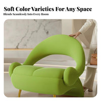 Light Luxury Design Oversized Single Sofa Modern Aesthetic Shell-Shaped Armchair Soft Upholstery Accent Chair Ergonomic Backrest for Apartment Dwellers, Interior Designers, Living Room, Balcony, salon, Reception Area