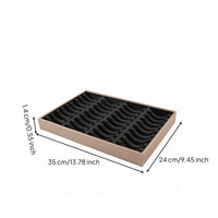 40-Slot Bangle Tray with Slots Slim-Profile Bangle Organizer Tray Rigid Multi-Section for Collectors, Countertop