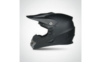 Dirt Bike Helmet with Visor Matte Black Motocross Helmet Safe Aerodynamic for Riders, Downhill Mountain Biking, Karting