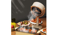 Compact Desktop Range Hood Low Noise Portable Smoke Extractor Activated Carbon Filter for Hot Pot, Small Apartment