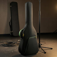 Black Padded Guitar Bag Zippered Musical Instrument Storage