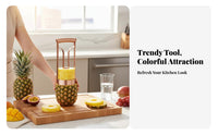 Stainless Steel Pineapple Cutter Cores and Slices Stainless Steel Pineapple Cutter Kitchen Gadget Easy to Use Effort Saving