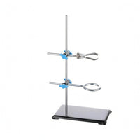 Blue Knobs Clamp Circular Support Stand Rectangular Base Metal Laboratory Stand Functional Support Frame Sturdy