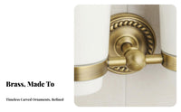 Ornate Details Wall-Mounted Towel Rack Decorative Antiquedesign Towel Shelf Long-Lasting Bathroom Hardware Rust-Proof for Homeowners, Interior Designers, Apartment Dwellers, Restroom, Hotel, Small Areas, Spa