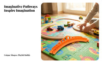 Interlocking Curved Ramp Track Plastic Arched Track Extension