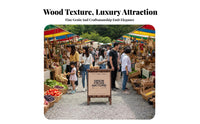 Carbonized Solid Wood Wooden V-Shaped Sign Weather Resistant Folding V-Shaped Sign Foldable Design Floor Standing Poster Display Heavy Duty for Shop Owners, Retailers, Event Planners, Outdoor, Storefront, Exhibition, Restaurant