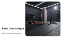 Long-Lasting Wood Construction Wooden Balance Board Versatile Training Roller Balance Board High Weight Capacity Core Strength Instructor for Surfers, Skiers, Athletes, Home Gym, Office