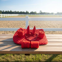 Safeguarding Racing Horse Tack Set Breathable Quilted Horse Pad Set Soft for Riding