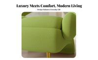 Light Luxury Design Oversized Single Sofa Modern Aesthetic Shell-Shaped Armchair Soft Upholstery Accent Chair Ergonomic Backrest for Apartment Dwellers, Interior Designers, Living Room, Balcony, salon, Reception Area